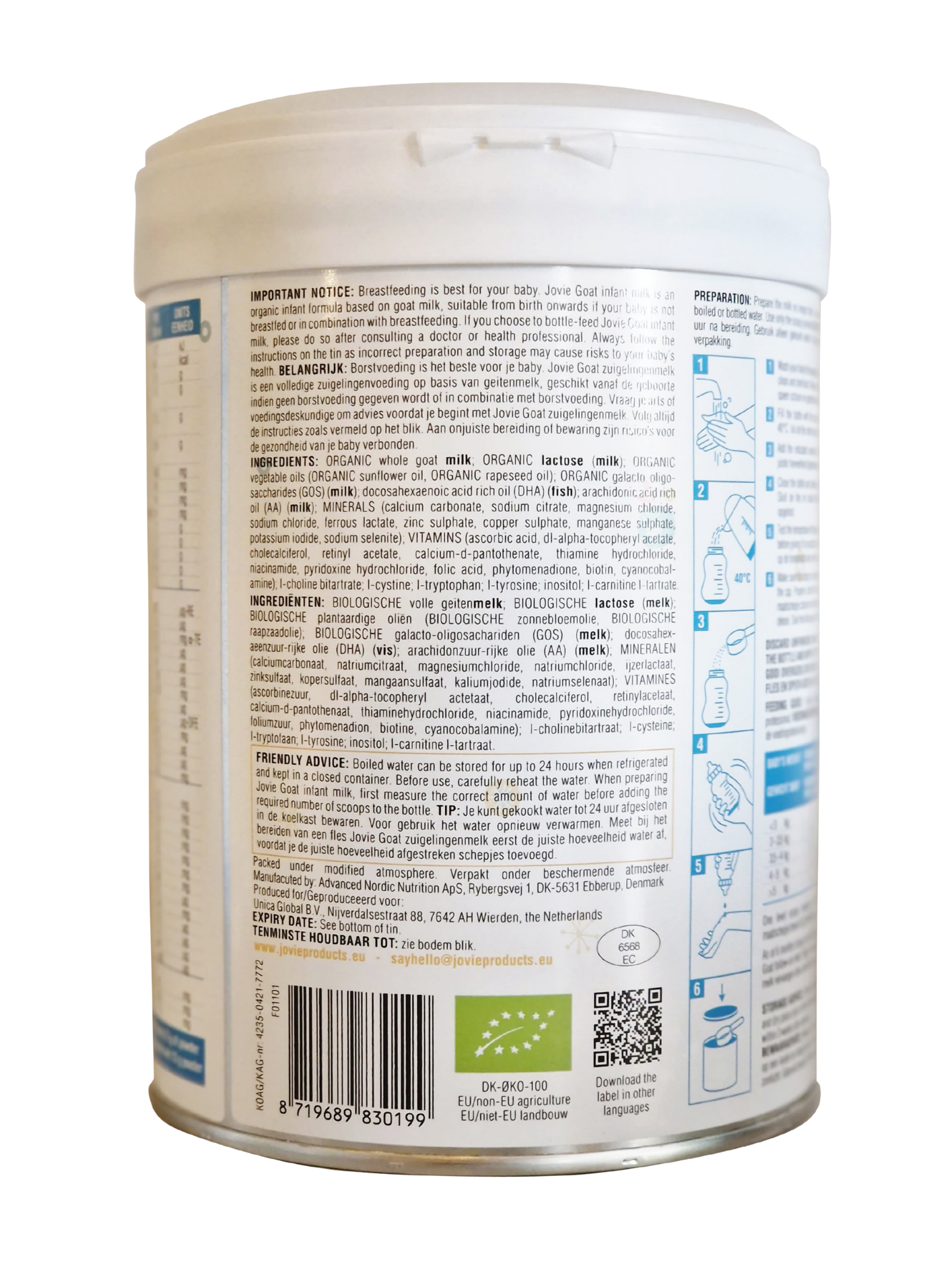 Jovie Goat Biologische Zuigelingenmelk 0-6 maanden