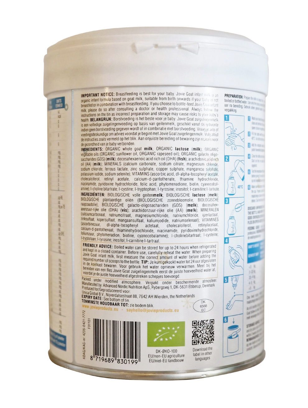 Jovie Goat Biologische Zuigelingenmelk 0-6 maanden